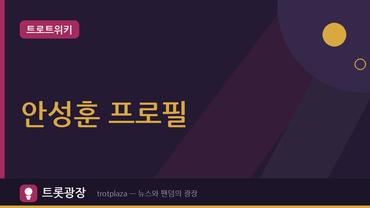 안성훈 나이 만 36세…안성훈 프로필과 최근 활동 총정리